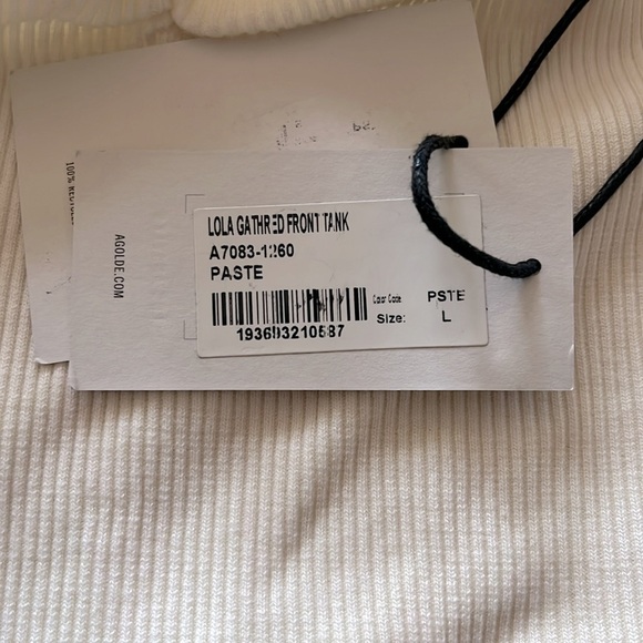 Agolde Lola Gathered Front Tank in Paste size Large - Picture 8 of 14